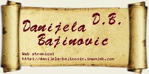 Danijela Bajinović vizit kartica